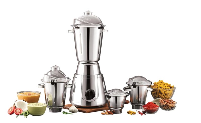 Expert Chef EXPERT CHEF Hotel Bahubali 2100w Commercial Steel Plating Mixer Grinder with 4 Jars for Hotels Restaurants Caterers and Heavy use HorecaVersatile Blending Grinding for Every Kitchen Need Silver  - Image 1