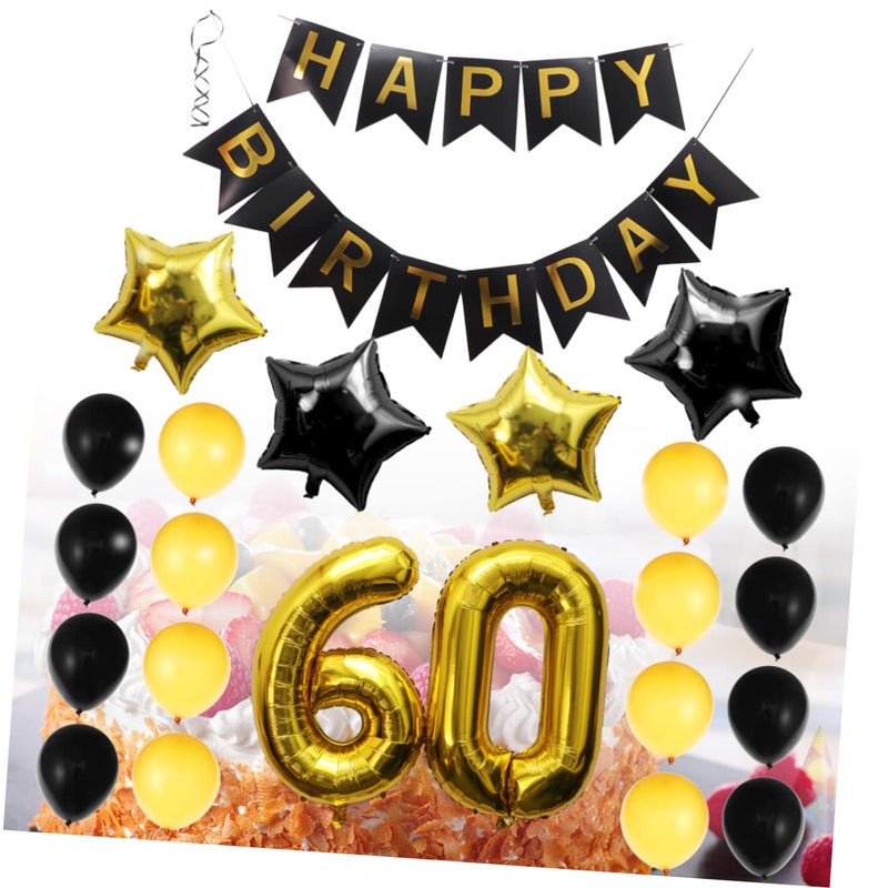 23Pcs Birthday Balloons Banner Set with Latex and Sequins for Celebration Decorations - Image 5