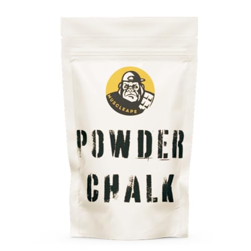 Muscleape Chalk Powder for Superior Grip. 100gm Premium Non Dust Chalk for Weightlifting, Bodybuilding, Powerlifting, Calisthenics and Other Sports.Non Allergic. Makes Your Grip Dry & Strong. - Image 1