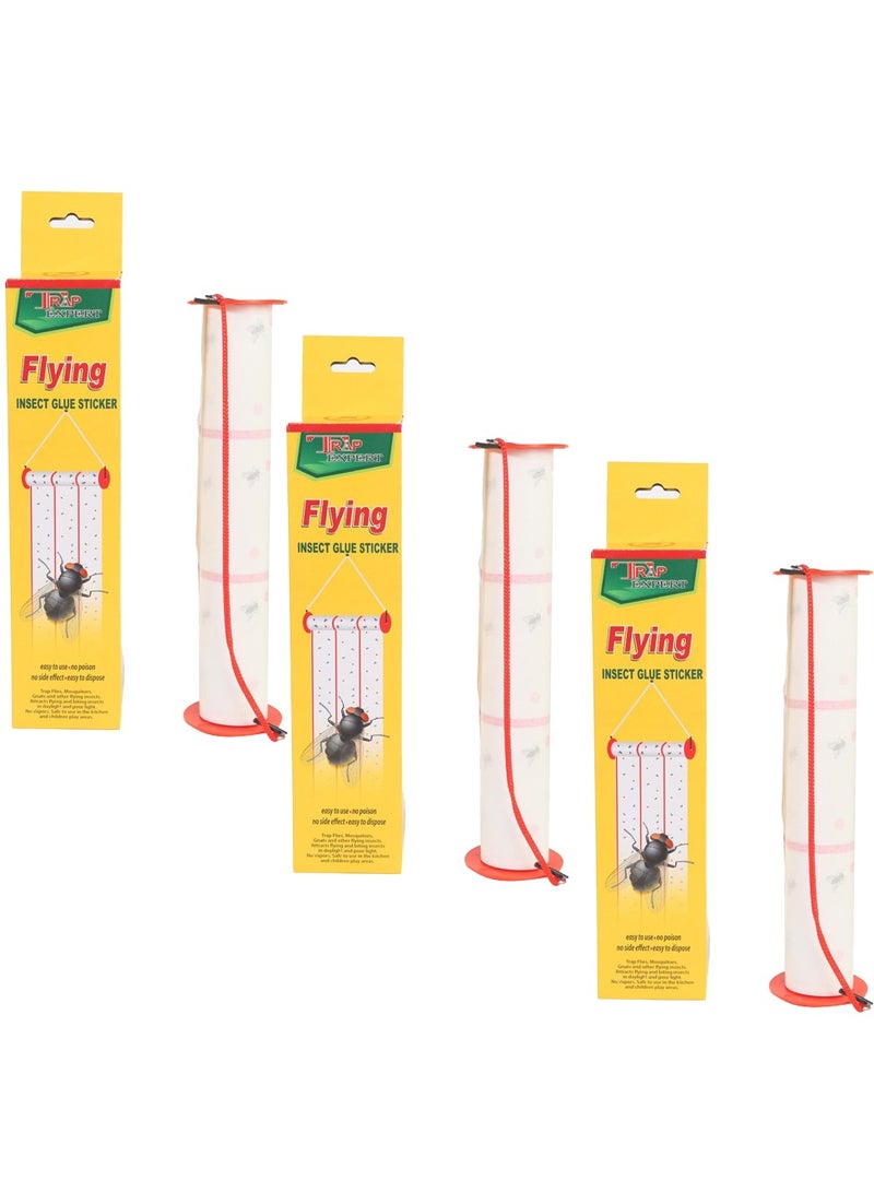 Fly Insect Trap Pack of 3, Sticky Hanging Traps for Effective Pest Control, Ideal for Kitchens, Homes, and Indoor Spaces - Image 1