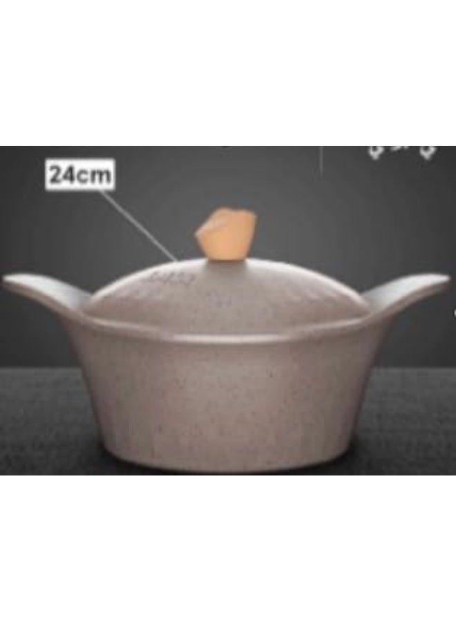 Lava Aluminum Single Pot 24 CM – Square Design Cooking Pot for Kitchen Use, Durable Lightweight Cookware - Image 1
