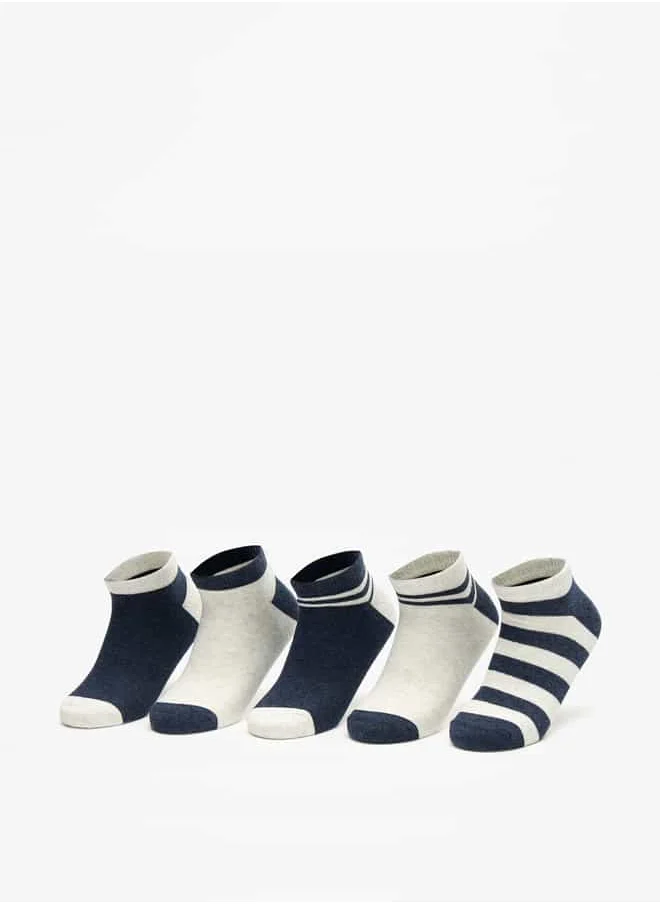 ال بي ال من شو اكسبرس Girls Printed Ankle Length Socks - Set of 5