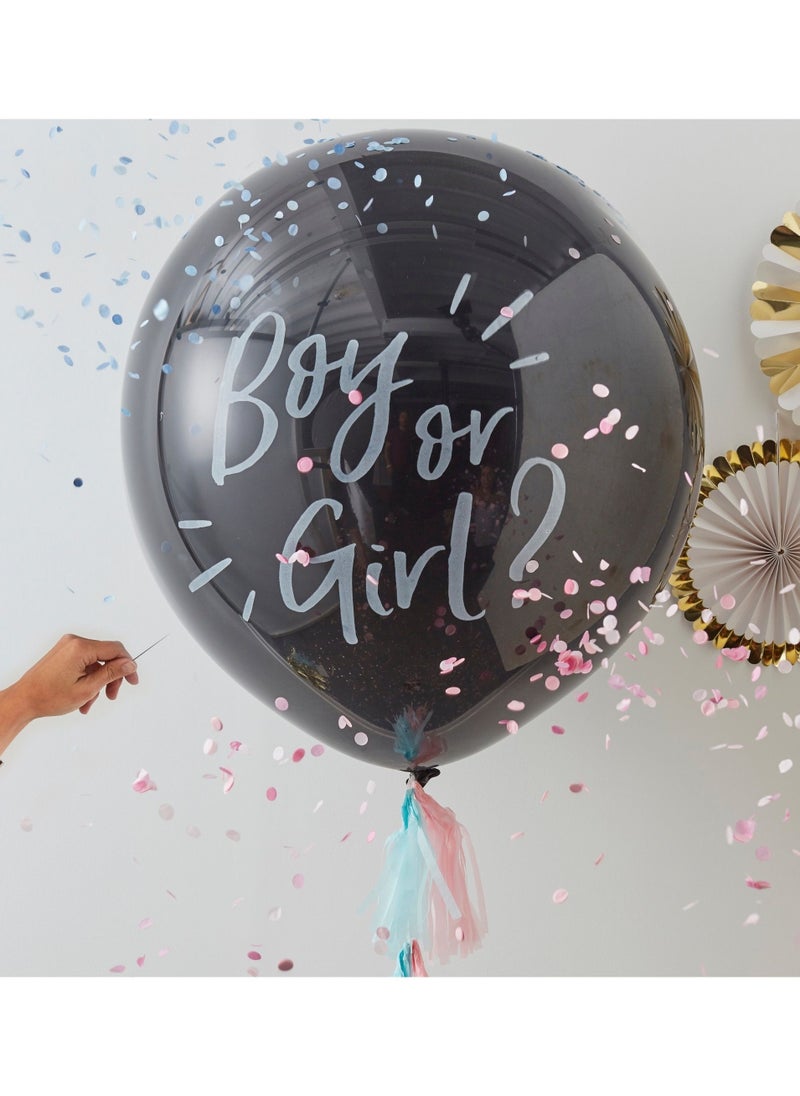 Ginger Ray Ginger Ray 36" Gender Reveal Confetti Balloon for Baby Shower Celebrations  - Image 3