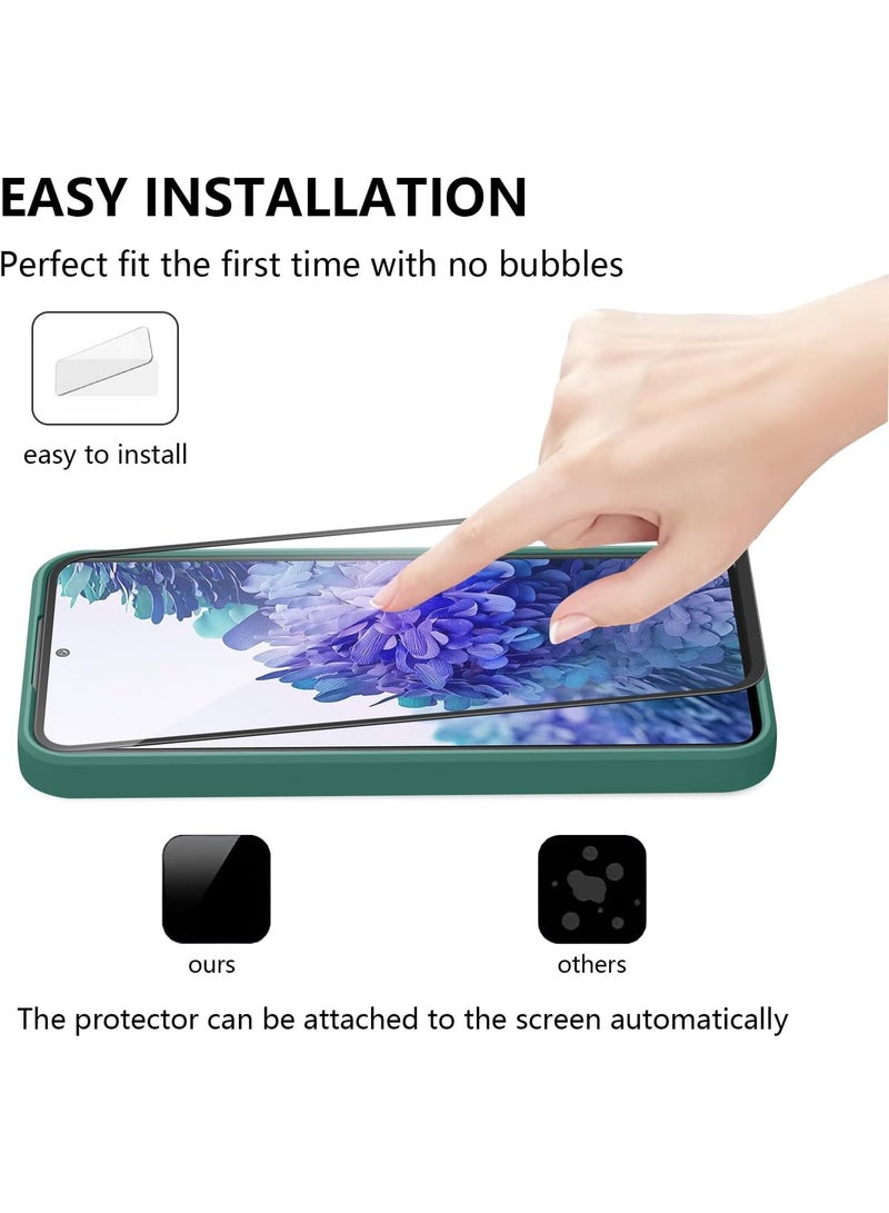 ELTRAZONE Case for Samsung Galaxy S20 FE with 2 HD Screen Protectors, Ultra Slim Anti-Scratch Shockproof Bumper Cover with Camera Protection and Soft Grip Design (Deep Green) - Image 3