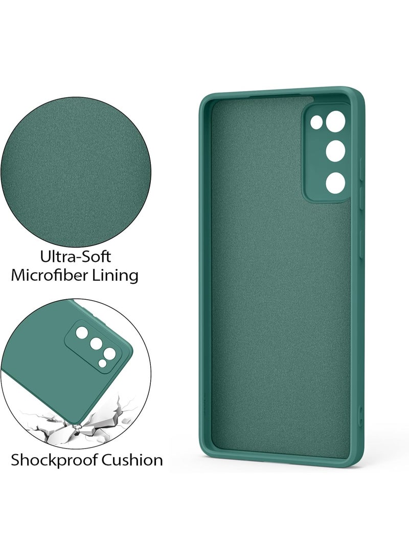 ELTRAZONE Case for Samsung Galaxy S20 FE with 2 HD Screen Protectors, Ultra Slim Anti-Scratch Shockproof Bumper Cover with Camera Protection and Soft Grip Design (Deep Green) - Image 5