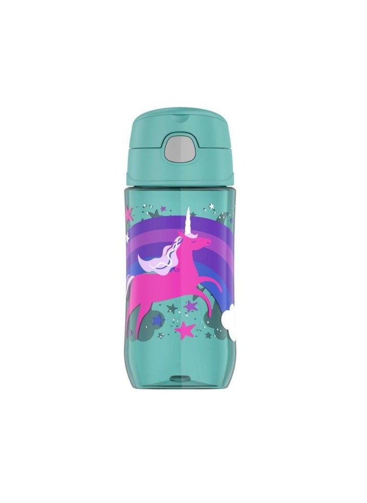 THERMOS Thermos Funtainer Unicorn Plastic Water Bottle, Leak-proof, Durable, Food-grade, 3 Years+, Blue - 470ml  - Image 1