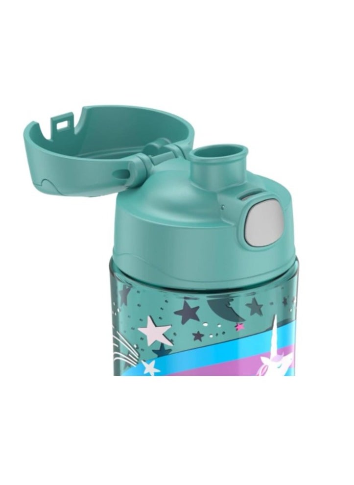 THERMOS Thermos Funtainer Unicorn Plastic Water Bottle, Leak-proof, Durable, Food-grade, 3 Years+, Blue - 470ml  - Image 3