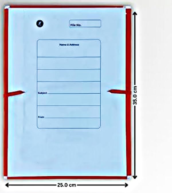 Shopper52 4 Flap File with a lace to tie (Cloth Coated Corners) (Size: 10 X 14 inch) (Pack of 8) - FILE-4FLAP - Image 3