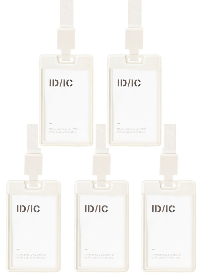 Deli 5-Piece Name Badge With Lanyard White - Image 1