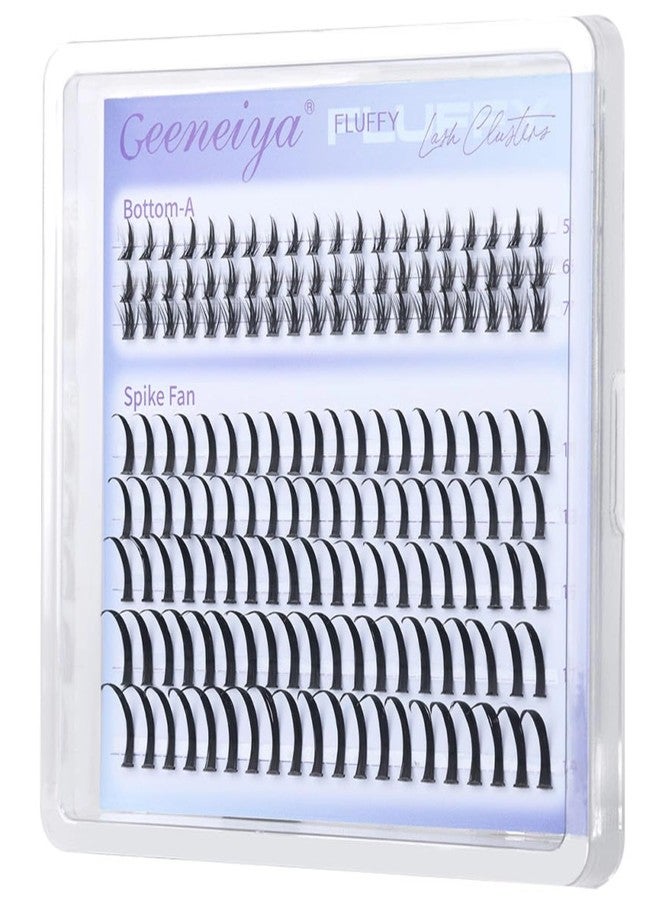 Geeneiya Spikes Lash Clusters and Bottom Lashes Wispy Eyelash Clusters D Cluster Eyelash Extensions Spike Individual Eyelashes (5-6-7mm, 11-13-15-17-19mm) - Image 1