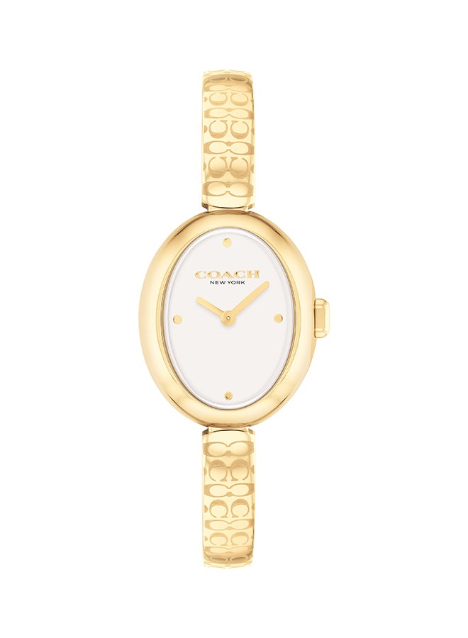 COACH ساعة كوتش النسائية التناظرية البيضاوية ذات العلبة البيضاء - 14504528 - Image 1