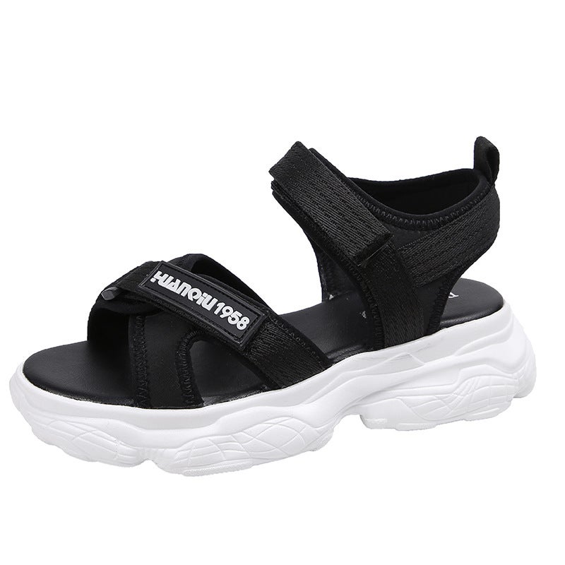 2020 Cyber Celebrity Thick-Soled Platform Cake With Velcro Low-Top Sandals Women'S Trendy Shoes Sports Style Casual Sandals - Image 1