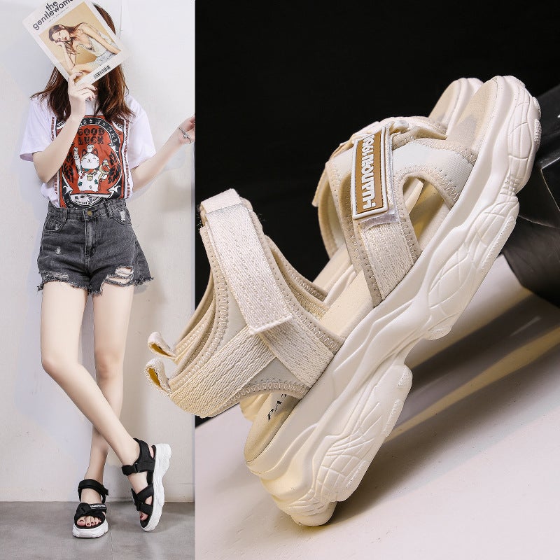 2020 Cyber Celebrity Thick-Soled Platform Cake With Velcro Low-Top Sandals Women'S Trendy Shoes Sports Style Casual Sandals - Image 5
