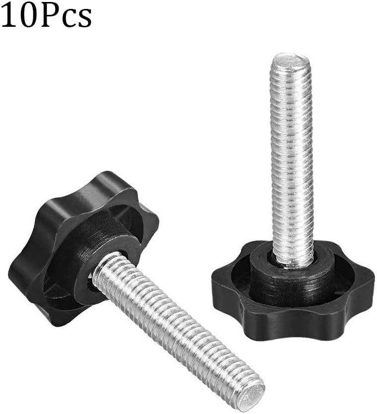 NACX M8 x 40mm Thread Clamping Knob, Thumb Screw, Star Hand Knob Tightening Screw Knob for Machinery, 10Pcs - Image 3