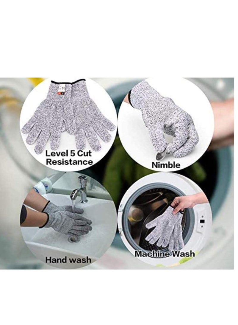 Cut Resistant Sleeves Proof Gloves,18-Inch Knit grade 5 anti-cut Safety Glove,1 set Anti-cut arm cover for Kitchen Butcher Outdoor Work Protective Hands - Image 3