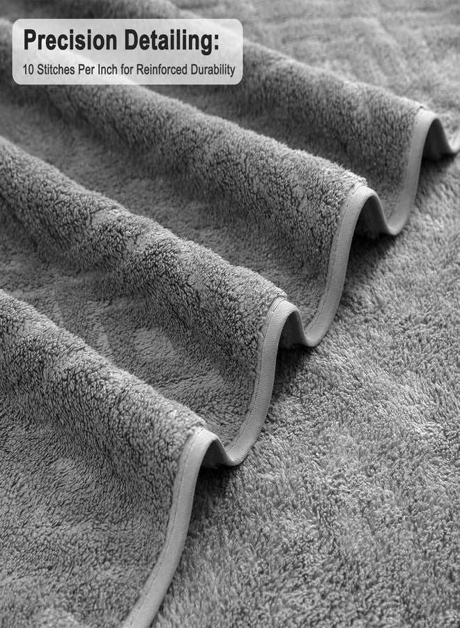 Jarson 12 Pieces Bath Towel Set Soft, Dark Grey - Quick Dry Family Towels for Bath, Highly Absorbent Towel Set for Hotel-4 Luxury Bath Towels, 4 Hand Towels & 4 Washcloths for Bathroom - Image 3