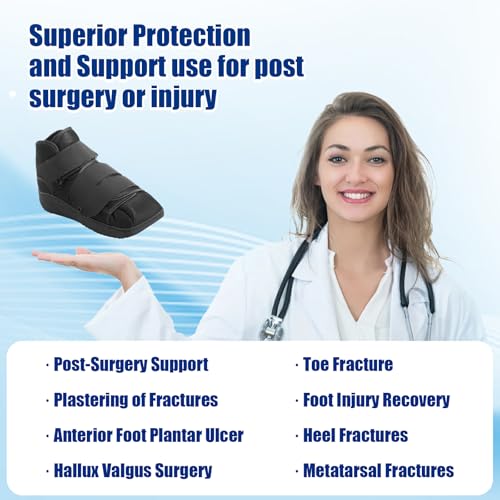 Estinko Closed Post Op Shoe Post Op Shoes Fracture Medical Walking Shoes for Men and WomenPost Surgery or Operation Foot Support Broken Foot or Toe Squared XL - Image 3