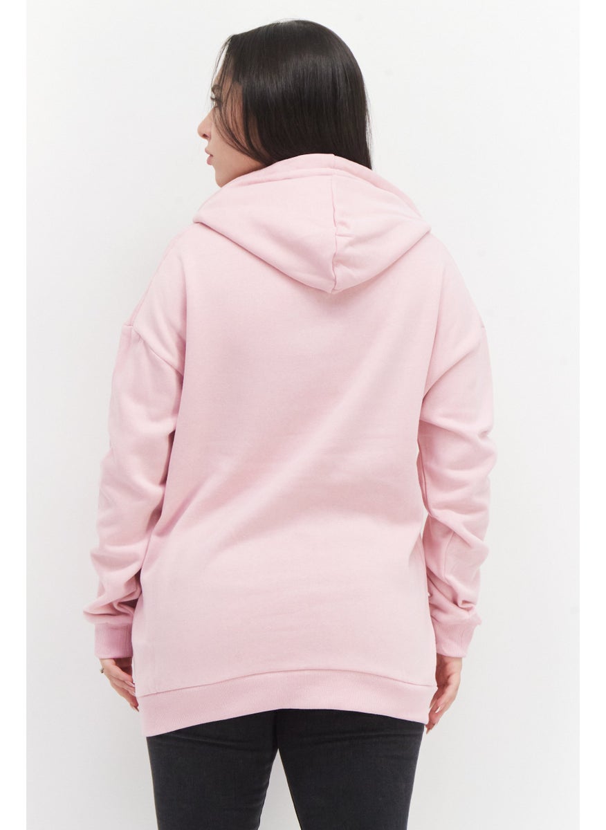 Women Hooded Neck Graphic Print Long Sleeves Sweatshirt, Pink - pzsku/ZE0F01EA4A6892D9E366BZ/45/_/1726108974/84599ccb-4c15-4f35-bb07-15b11bbbb168