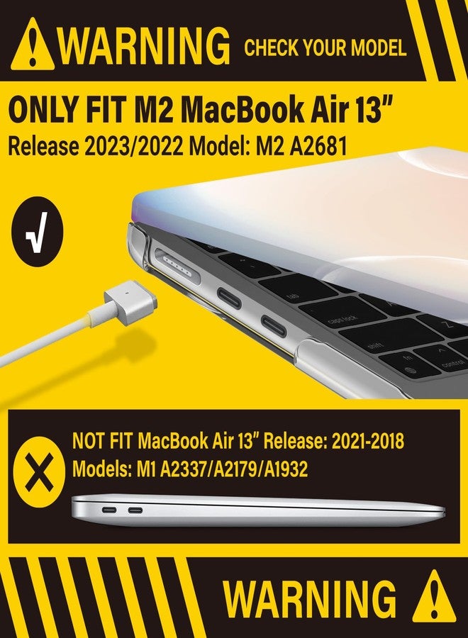 IBENZER Compatible with MacBook Air 13 inch Case M5 2026 M4 2025 M3 M2 2024-2022 A3449 A3240 A3113 A2681,HardShellCase&KeyboardCover ScreenFilm Type-C for Mac air 13.6", PKBB, KK-PKBB+2TC - Image 3