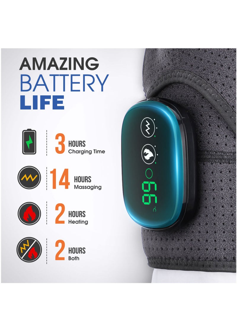 EVEREEN - Electric Heating Shoulder Brace, LED Display, Vibration Shoulder Massage Support Belt Strap, For Arthritis Joint Injury Pain Relief - Image 1