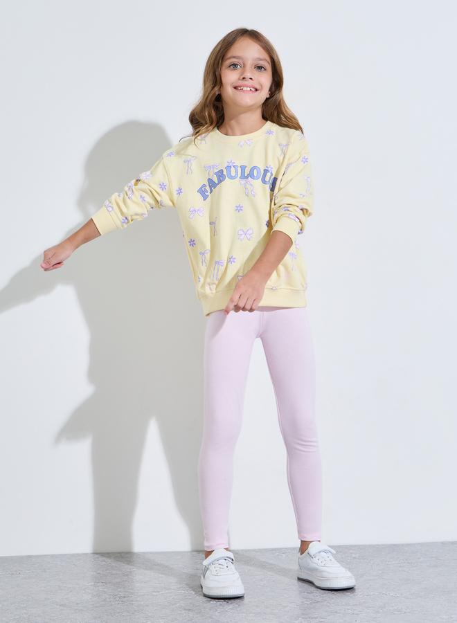 Styli Pack of 2 - Girls Multi-Color Solid Full-Length Leggings - Image 3