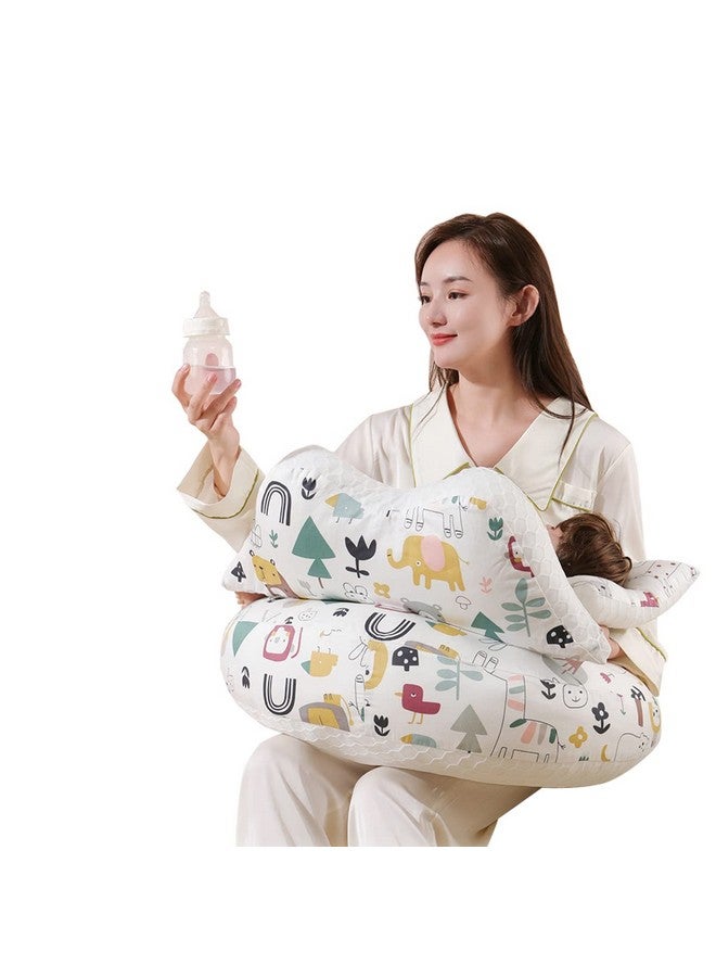 Snowie Soft Baby Feeding Pillow For Breastfeeding, Nursing Pillow With Infant Support Cushion, Multi-Purpose Nursing Pad With Removable Neck Belt For Mom Baby Skin Friendly, Fabric, Polyester;Cotton - Image 1