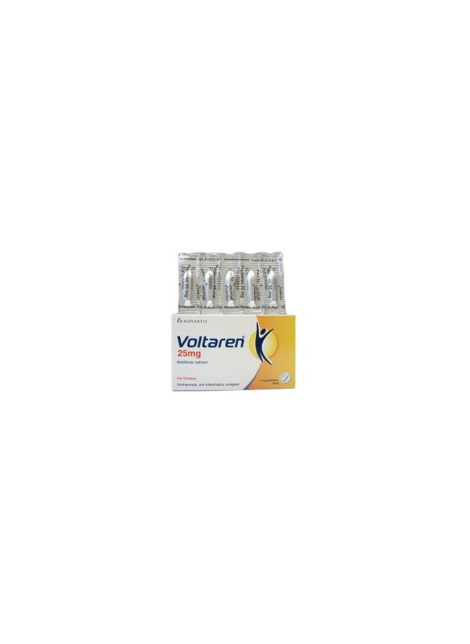 NOVARTIS Voltaren Suppositories25mg, 10 Suppositories 