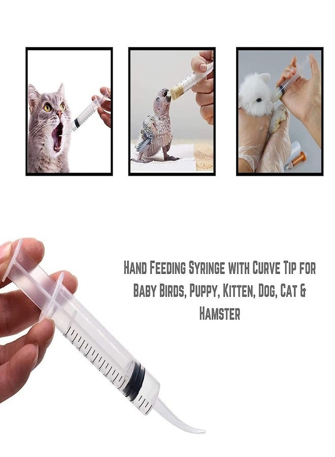 Agarwals Hand Feeding Syringe - Ideal for Feeding Baby Pets | Tranpsarent | Curve Tip 12 ml | for Birds | Hamsters | Puppys | Kittens | Rabbits(3 PCS) - Image 3