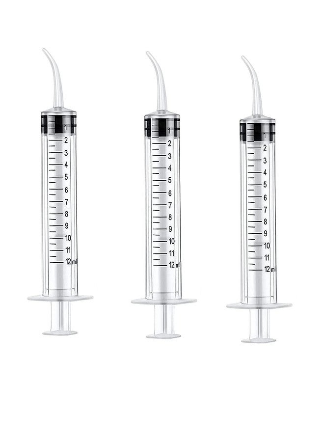 Agarwals Hand Feeding Syringe - Ideal for Feeding Baby Pets | Tranpsarent | Curve Tip 12 ml | for Birds | Hamsters | Puppys | Kittens | Rabbits(3 PCS) - Image 1