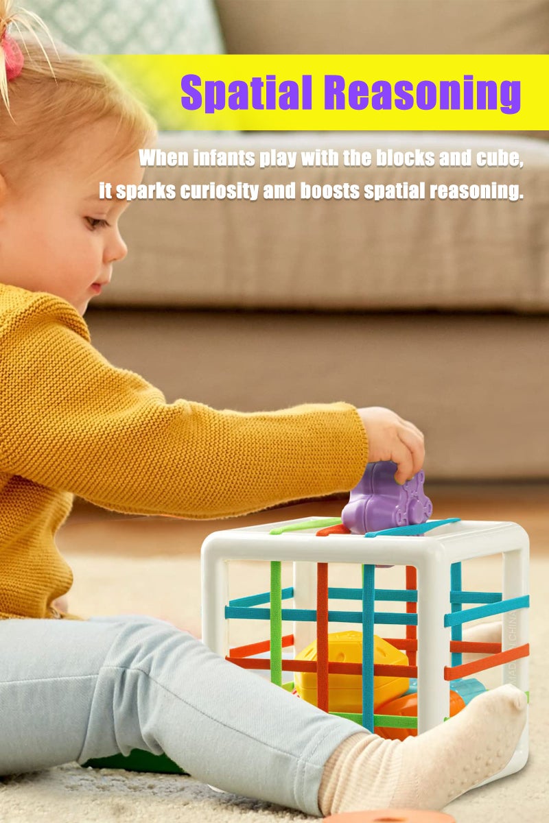 يو إل اتش واي سي لعبة الذكاء التعليمية لعبة الأشكال المثالية فارز مكعبات ناعمة مونتيسوري - Image 2