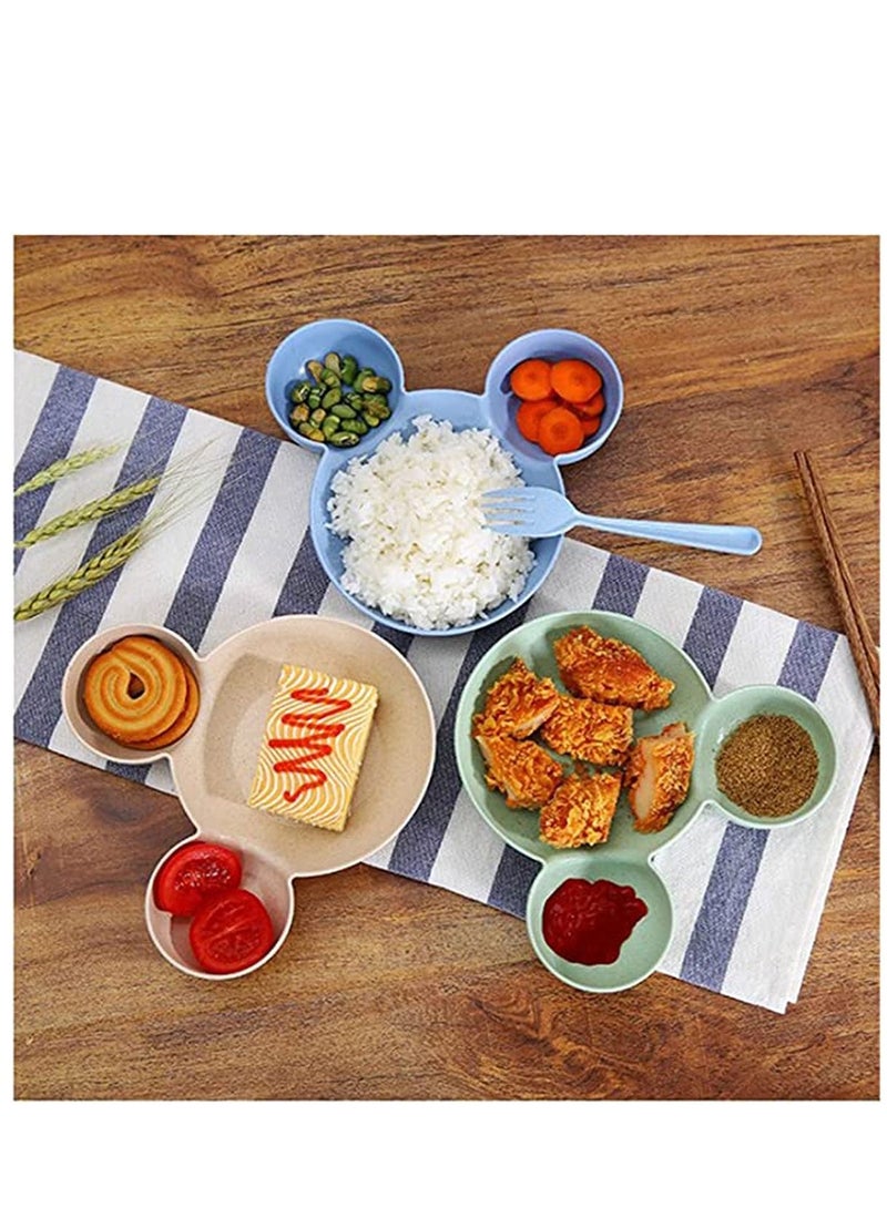 SYOSI Dinner plate Divided Dinner Plates Cartoon Kids Dishes Bowl Tray Tableware Feeding Children Dinnerware Kitchen Accessories - Image 2