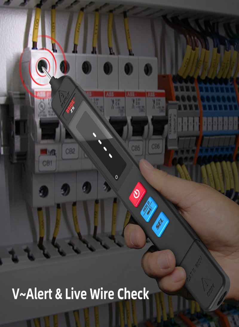 BSIDE Pen Type Intelligent Multimeter Handheld Portable High Precisions Multimeter NCV Measuring Voltage Resistance Capacitance Frequency Diode Continuity Live-wire Check Multi-function Multimeter with LED - Image 5