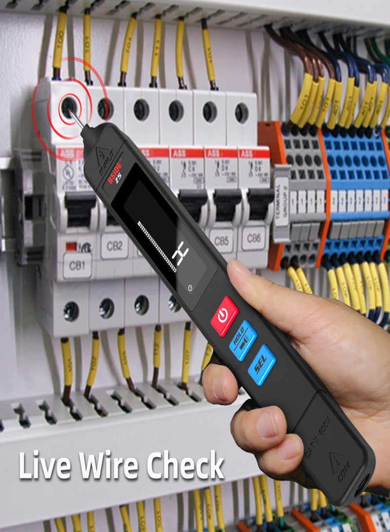 BSIDE Pen Type Intelligent Multimeter Handheld Portable High Precisions Multimeter NCV Measuring Voltage Resistance Capacitance Frequency Diode Continuity Live-wire Check Multi-function Multimeter with LED - Image 4