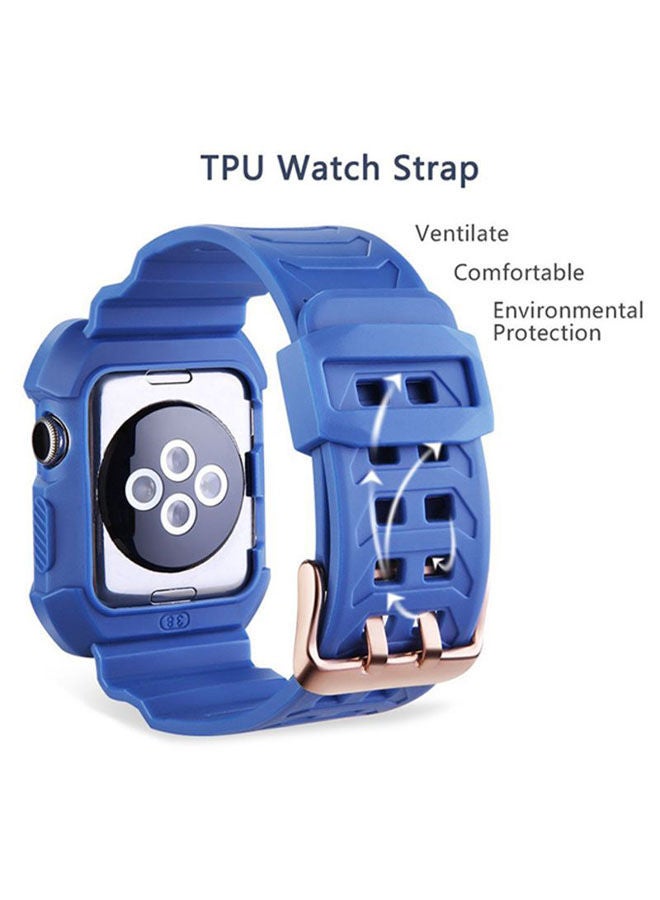 NIBEMINENT Replacement Strap For Apple Watch Series 3/2/1 Blue - Image 2