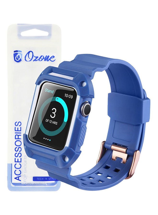 NIBEMINENT Replacement Strap For Apple Watch Series 3/2/1 Blue - Image 4