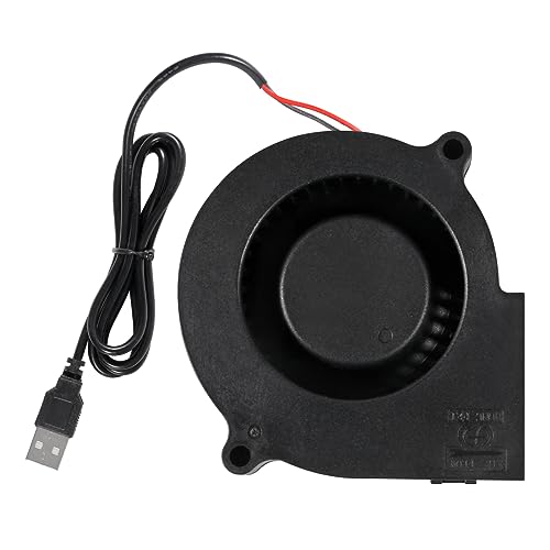 UMLIFE 75x30mm Blower Cooling Fan Turbine Centrifugal Fan 5V Brushless USB Fan Sleeve Bearing/Dual Ball Bearing 2 pin Computer Fan Multi Used(2PCS) - Image 3