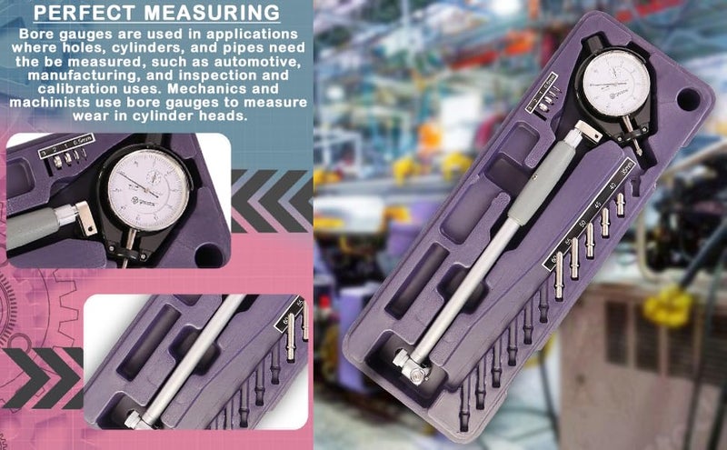YUZUKI 18-35mm Bore Gauge with 0.01x10mm Dial Indicator – Precision Measuring Tool for Internal Diameters (Steel Anvils) - Image 4