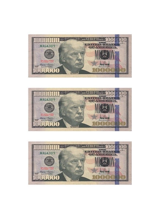 Generic - Copy Play Money 20 Pieces One Million Dollar Trump Bills 2Sided Fake Dollar Bill Kids Pretend Play Learning Money Props For Movies Plays Music Videos - Image 1