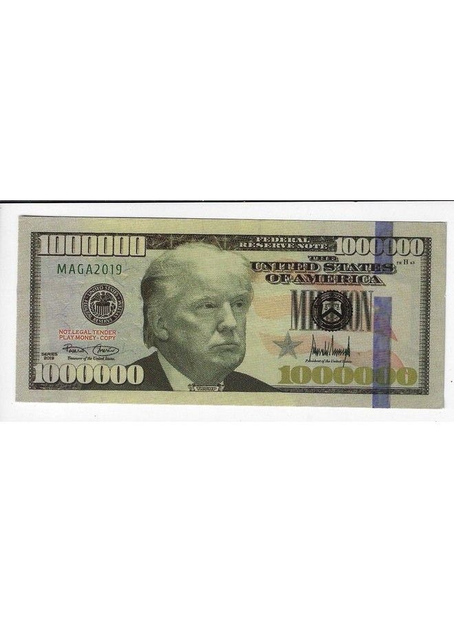 Generic - Copy Play Money 20 Pieces One Million Dollar Trump Bills 2Sided Fake Dollar Bill Kids Pretend Play Learning Money Props For Movies Plays Music Videos - Image 1
