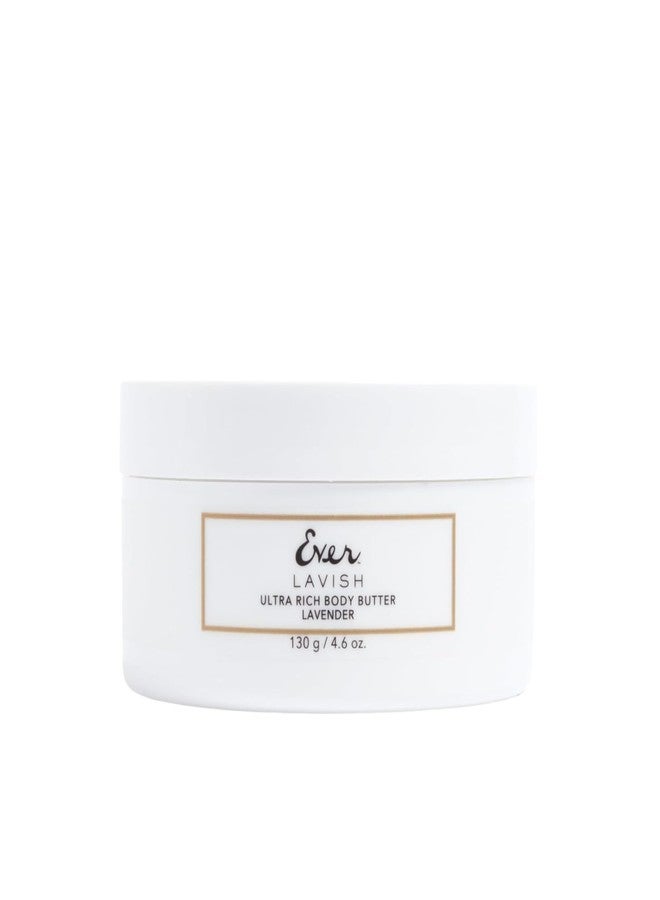 زبدة الجسم إيفر لافيش فائقة الترطيب - كريم مرطب برائحة اللافندر غني بمضادات الأكسدة والفيتامينات لبشرة أكثر نعومة ونضارة، 4.6 أونصة - Image 1