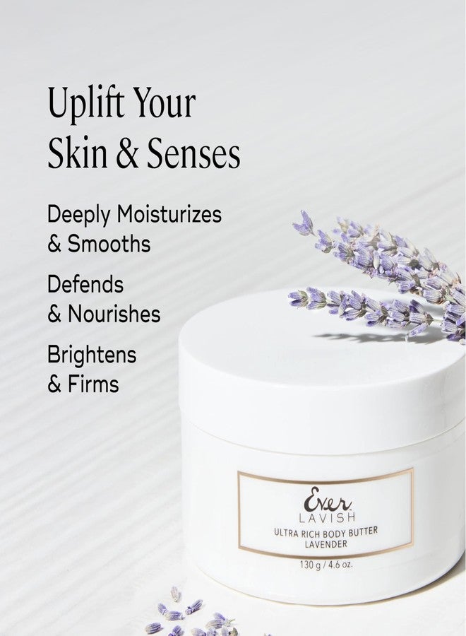 زبدة الجسم إيفر لافيش فائقة الترطيب - كريم مرطب برائحة اللافندر غني بمضادات الأكسدة والفيتامينات لبشرة أكثر نعومة ونضارة، 4.6 أونصة - Image 3