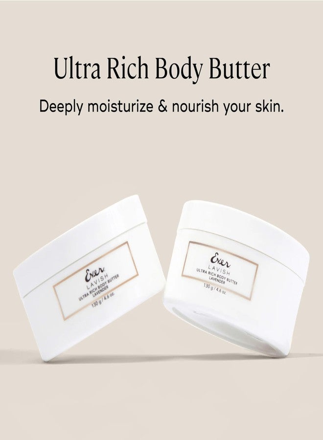 زبدة الجسم إيفر لافيش فائقة الترطيب - كريم مرطب برائحة اللافندر غني بمضادات الأكسدة والفيتامينات لبشرة أكثر نعومة ونضارة، 4.6 أونصة - Image 2