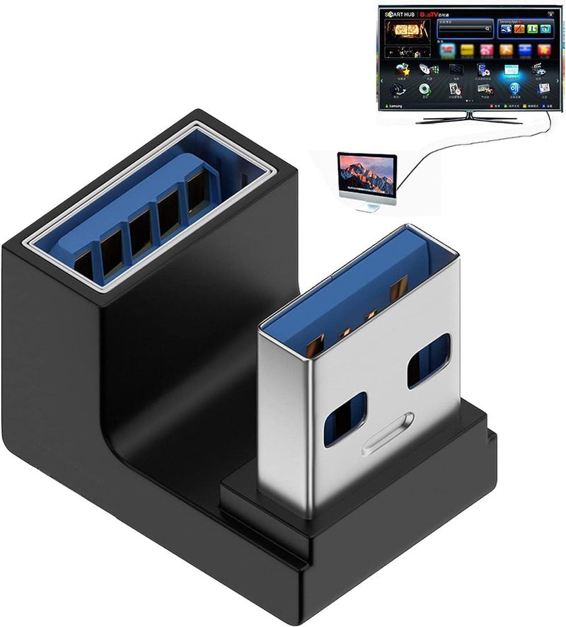Tobo USB 3.0 Adapter 90 Degree Right Angle Direction Adapter USB A Male to Type C Female | 10Gbps Speed Extender Connector USB c Extension Coupler for Vertical USB Devices (TD-1073TC) - Image 5