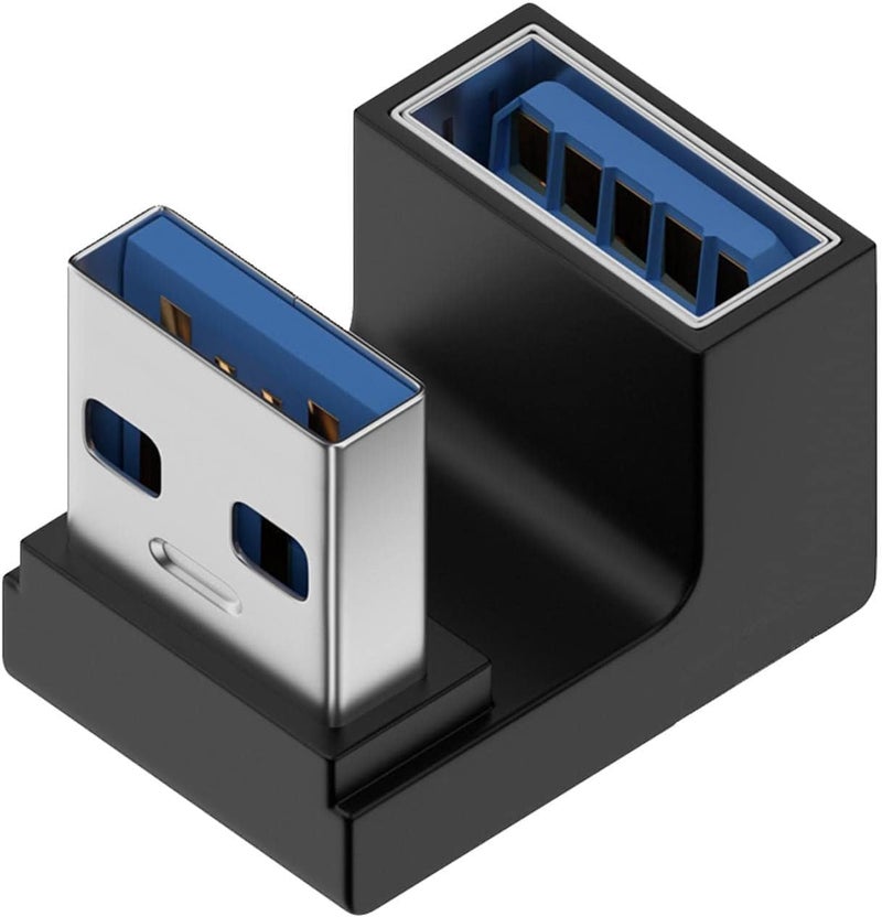 Tobo USB 3.0 Adapter 90 Degree Right Angle Direction Adapter USB A Male to Type C Female | 10Gbps Speed Extender Connector USB c Extension Coupler for Vertical USB Devices (TD-1073TC) - Image 1