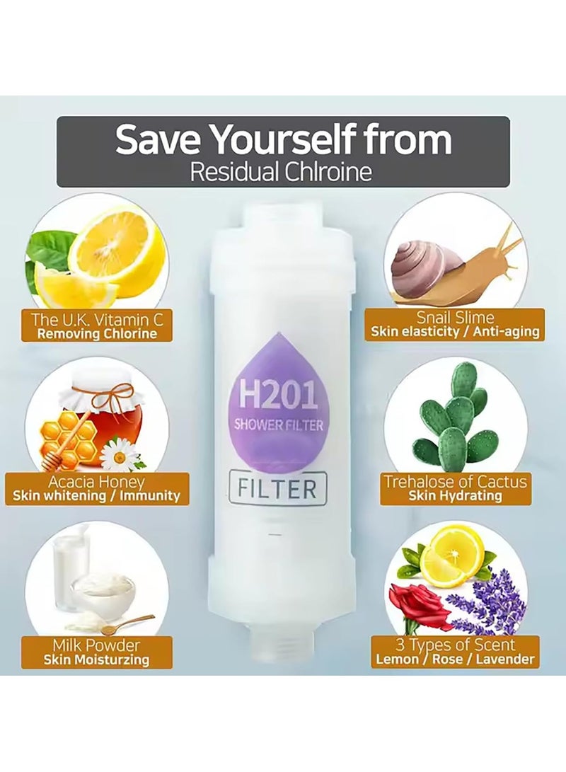 Rock Pow 2 Packs Vitamin C shower filter, Filters Contaminants like Free Chlorine, shower filters to remove toxic chemicals, Easy Installation Filtered Shower Water (Lavender + Pine Forest) - Image 2