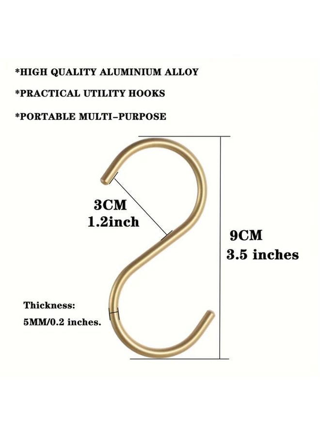 10Pcs S Shaped Wall Mount Hooks Heavy Duty Aluminum Alloy Multi Purpose Storage - Image 4