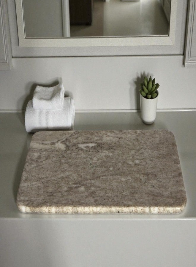 MBSC Rectangle Shape Marble Tray for Bathroom, Kitchen Serving, Dining Table Decoration and Gift (Vanity Platter) (Natural Marble) - Image 2