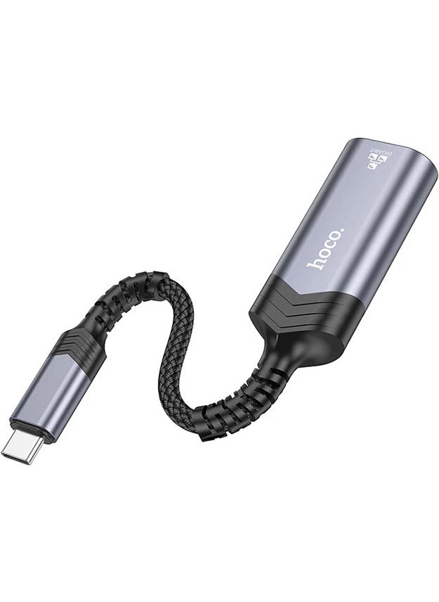 Hoco - UA26 Type-C Otg RJ45 Internet Adapter Converter 1000 Mbps - Image 1