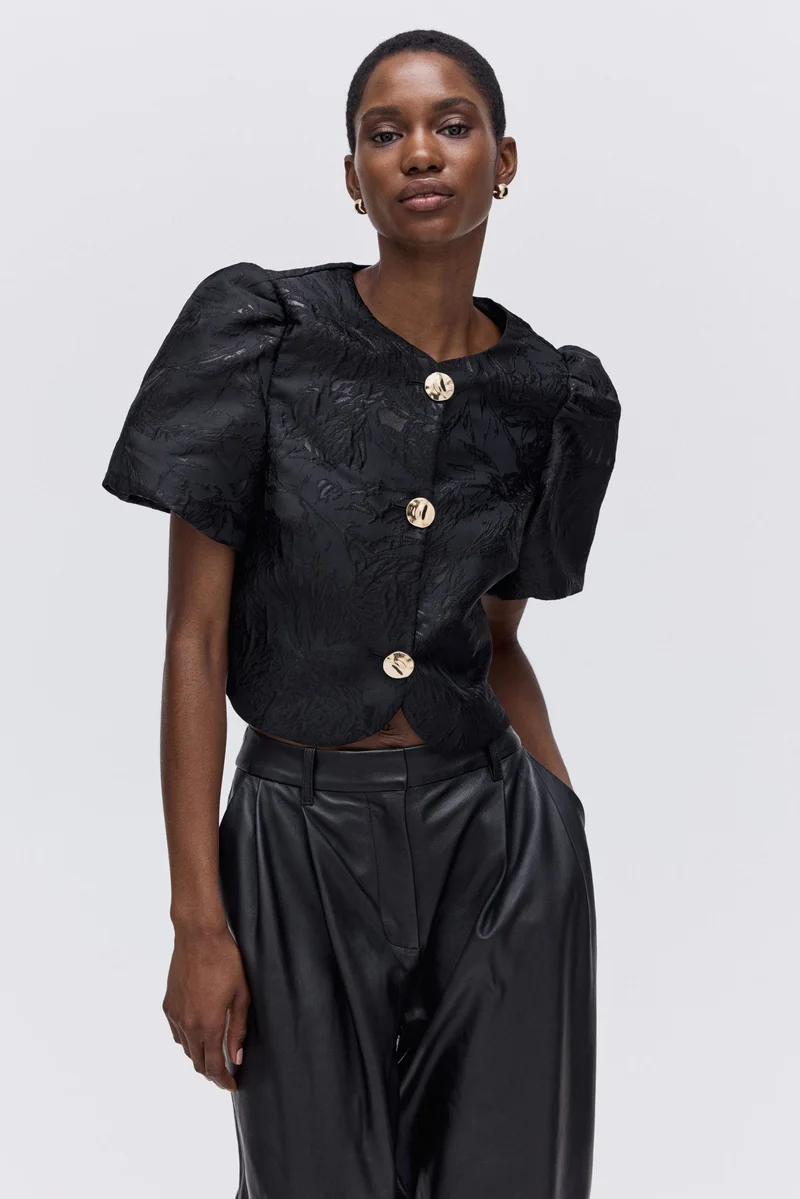 H&M Puff-sleeved blouse