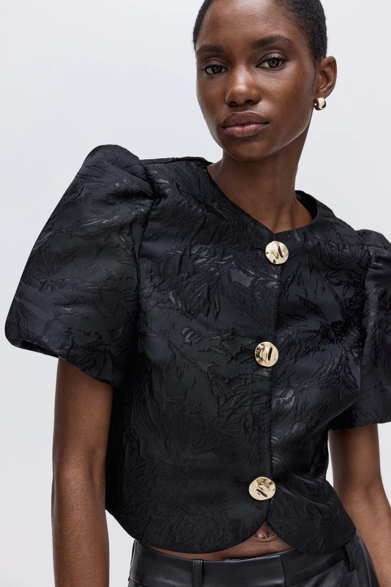 H&M Puff-sleeved blouse